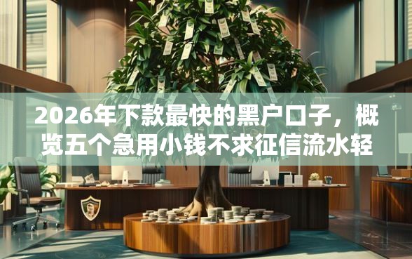 2026年下款最快的黑户口子，概览五个急用小钱不求征信流水轻松贷的软件