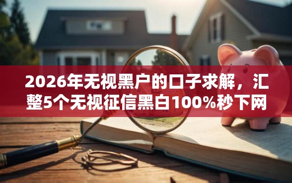 2026年无视黑户的口子求解，汇整5个无视征信黑白100%秒下网贷软件