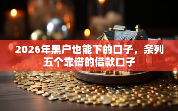 2026年黑户也能下的口子，条列五个靠谱的借款口子