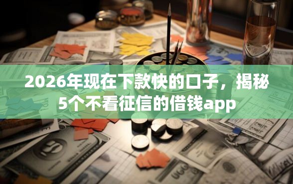 2026年现在下款快的口子，揭秘5个不看征信的借钱app