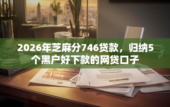 2026年芝麻分746贷款，归纳5个黑户好下款的网贷口子