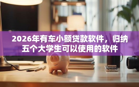 2026年有车小额贷款软件，归纳五个大学生可以使用的软件