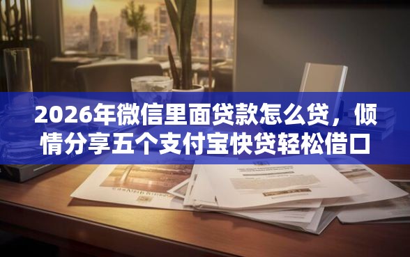 2026年微信里面贷款怎么贷，倾情分享五个支付宝快贷轻松借口子