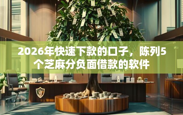 2026年快速下款的口子，陈列5个芝麻分负面借款的软件