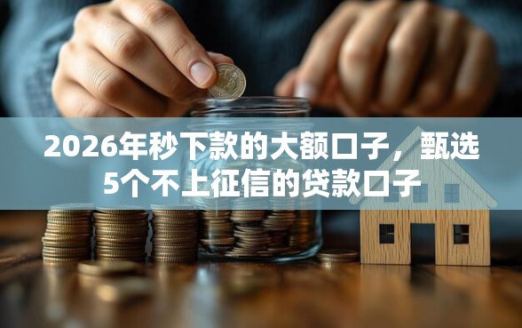 2026年秒下款的大额口子,甄选5个不上征信的贷款口子 2026年秒下款的大额口子,甄选5个不上征信的贷款口子