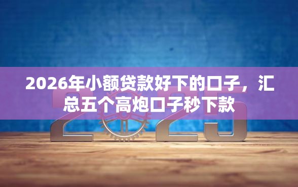 2026年小额贷款好下的口子，汇总五个高炮口子秒下款