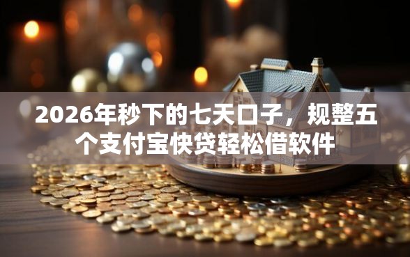 2026年秒下的七天口子，规整五个支付宝快贷轻松借软件