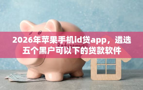 2026年苹果手机id贷app，遴选五个黑户可以下的贷款软件