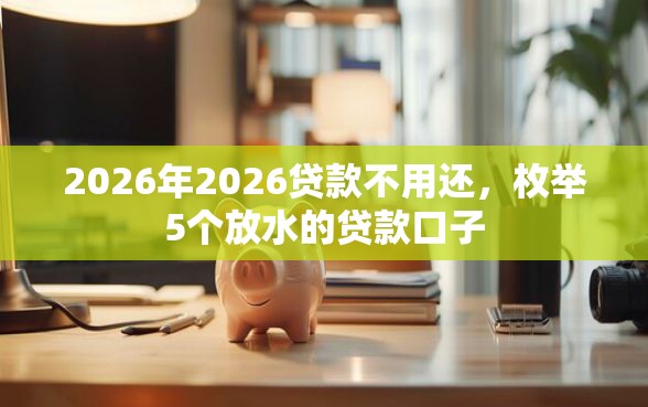 2026年2026贷款不用还，枚举5个放水的贷款口子