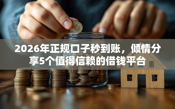 2026年正规口子秒到账，倾情分享5个值得信赖的借钱平台