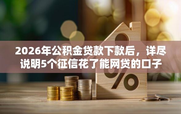 2026年公积金贷款下款后，详尽说明5个征信花了能网贷的口子