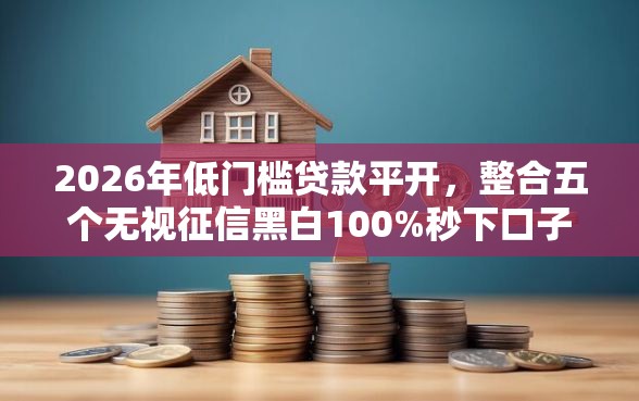 2026年低门槛贷款平开，整合五个无视征信黑白100%秒下口子