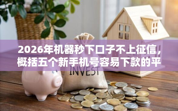 2026年机器秒下口子不上征信，概括五个新手机号容易下款的平台