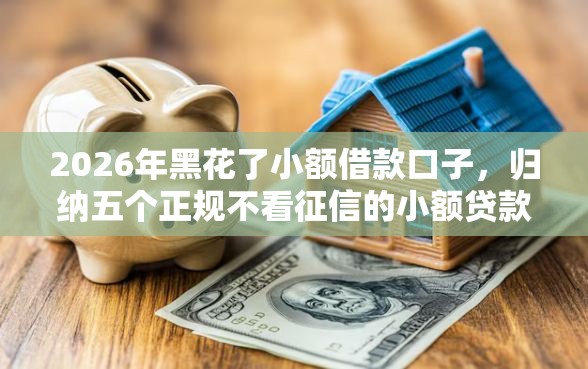 2026年黑花了小额借款口子，归纳五个正规不看征信的小额贷款平台