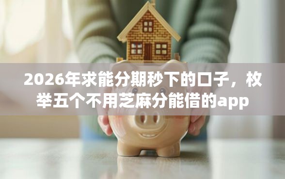 2026年求能分期秒下的口子，枚举五个不用芝麻分能借的app