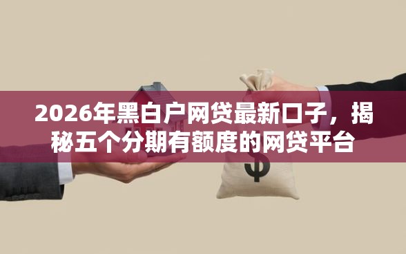 2026年黑白户网贷最新口子，揭秘五个分期有额度的网贷平台