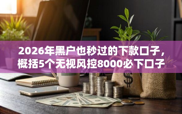 2026年黑户也秒过的下款口子，概括5个无视风控8000必下口子
