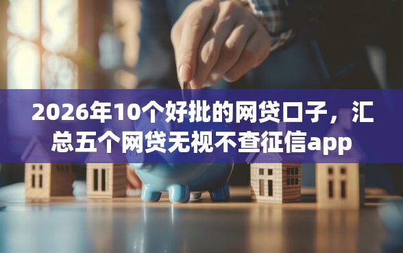 2026年10个好批的网贷口子，汇总五个网贷无视不查征信app