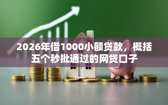 2026年借1000小额贷款，概括五个秒批通过的网贷口子