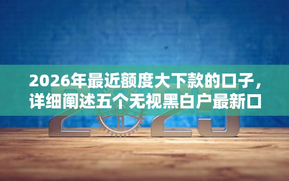 2026年最近额度大下款的口子，详细阐述五个无视黑白户最新口子