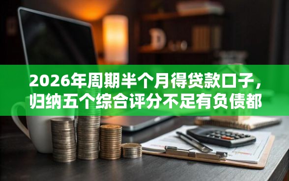 2026年周期半个月得贷款口子，归纳五个综合评分不足有负债都能下款软件