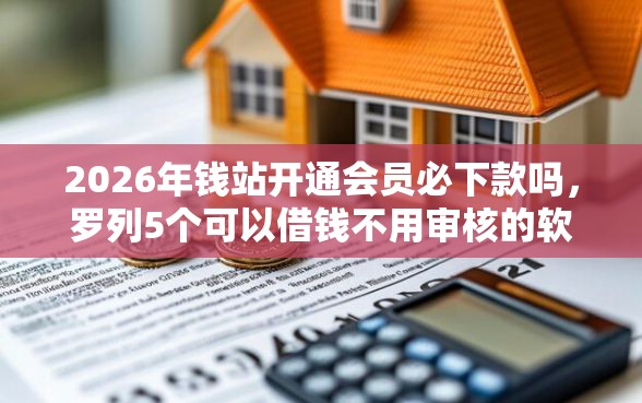 2026年钱站开通会员必下款吗，罗列5个可以借钱不用审核的软件