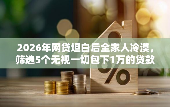 2026年网贷坦白后全家人冷漠，筛选5个无视一切包下1万的贷款