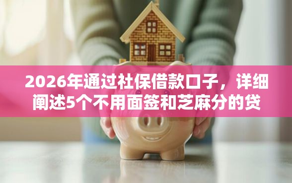 2026年通过社保借款口子，详细阐述5个不用面签和芝麻分的贷款口子