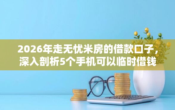 2026年走无忧米房的借款口子，深入剖析5个手机可以临时借钱的口子