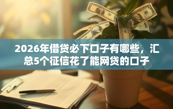 2026年借贷必下口子有哪些，汇总5个征信花了能网贷的口子
