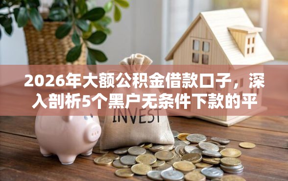 2026年大额公积金借款口子，深入剖析5个黑户无条件下款的平台