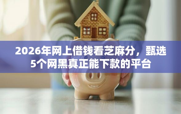 2026年网上借钱看芝麻分，甄选5个网黑真正能下款的平台