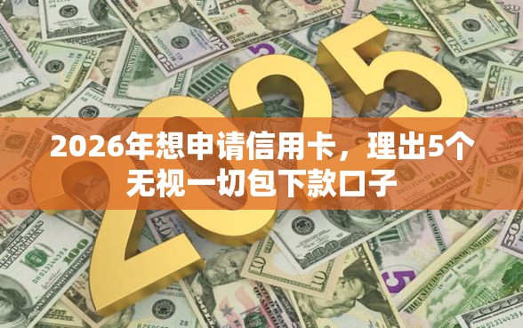 2026年想申请信用卡，理出5个无视一切包下款口子