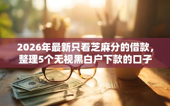 2026年最新只看芝麻分的借款，整理5个无视黑白户下款的口子