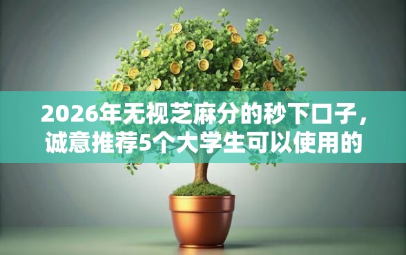 2026年无视芝麻分的秒下口子，诚意推荐5个大学生可以使用的口子