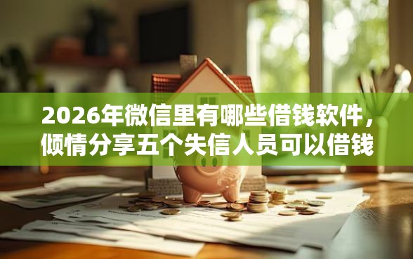 2026年微信里有哪些借钱软件，倾情分享五个失信人员可以借钱的网贷口子