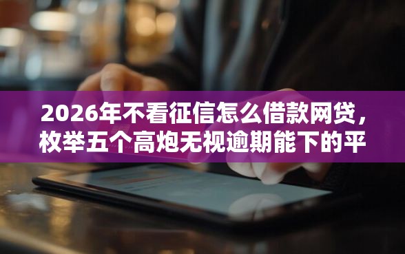 2026年不看征信怎么借款网贷，枚举五个高炮无视逾期能下的平台
