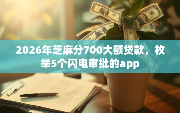 2026年芝麻分700大额贷款，枚举5个闪电审批的app