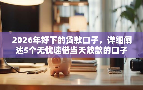 2026年好下的贷款口子，详细阐述5个无忧速借当天放款的口子