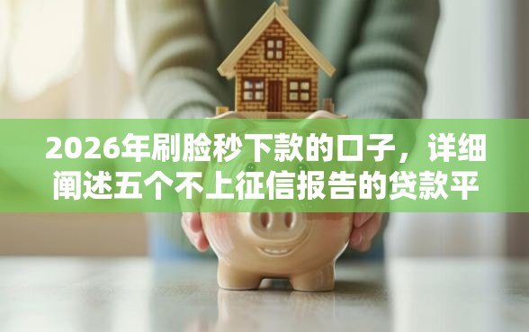 2026年刷脸秒下款的口子，详细阐述五个不上征信报告的贷款平台