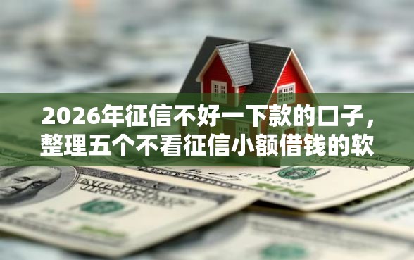 2026年征信不好一下款的口子，整理五个不看征信小额借钱的软件