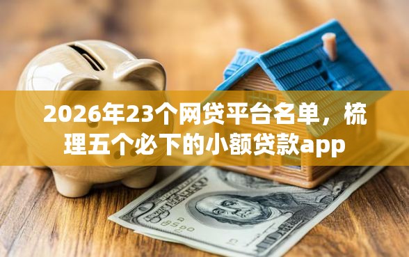 2026年23个网贷平台名单，梳理五个必下的小额贷款app