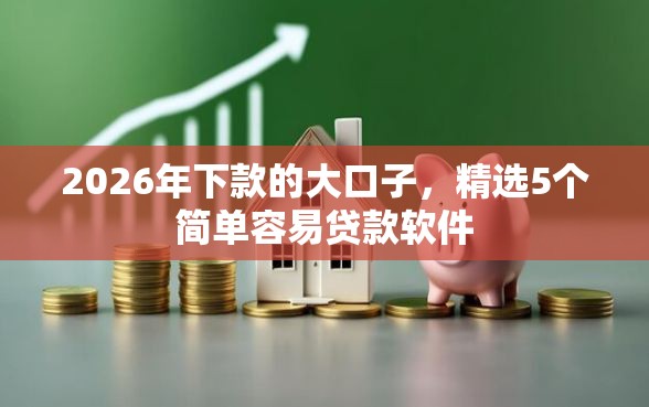 2026年下款的大口子，精选5个简单容易贷款软件