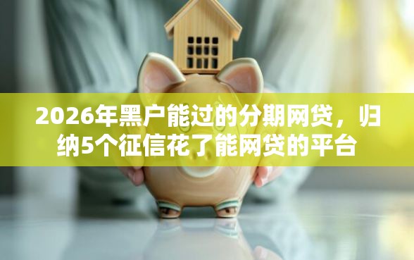 2026年黑户能过的分期网贷，归纳5个征信花了能网贷的平台