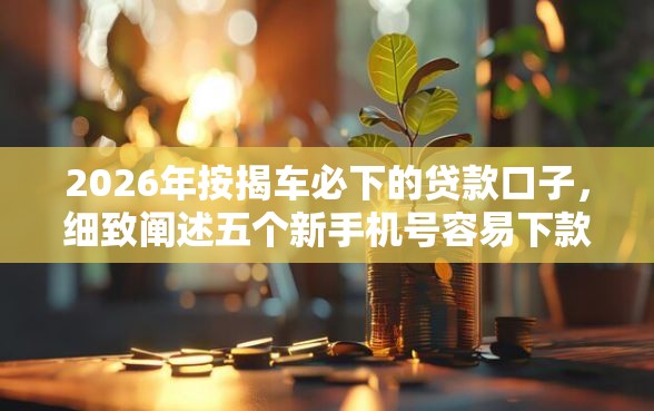 2026年按揭车必下的贷款口子，细致阐述五个新手机号容易下款的软件