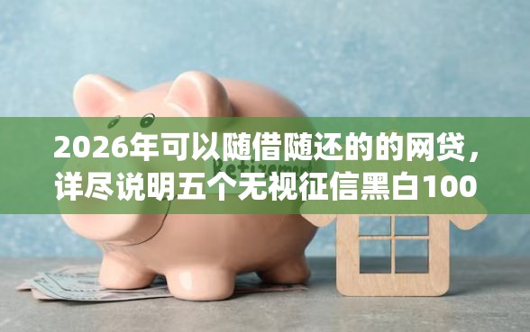 2026年可以随借随还的的网贷，详尽说明五个无视征信黑白100%秒下网贷app