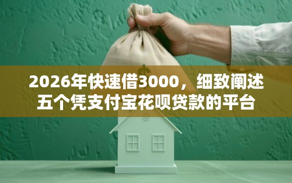 2026年快速借3000，细致阐述五个凭支付宝花呗贷款的平台