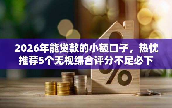 2026年能贷款的小额口子，热忱推荐5个无视综合评分不足必下款口子
