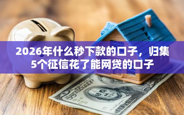 2026年什么秒下款的口子，归集5个征信花了能网贷的口子