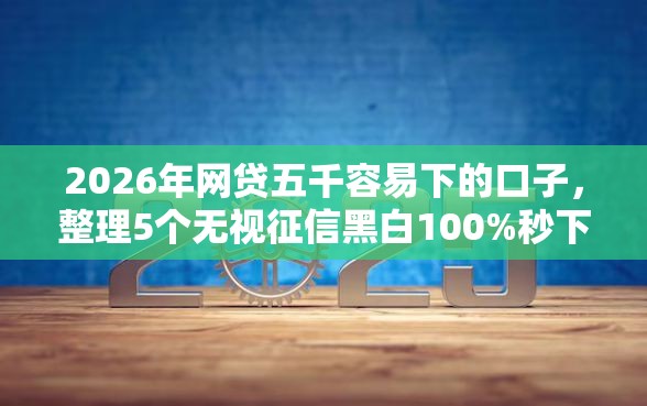 2026年网贷五千容易下的口子,整理5个无视征信黑白100%秒下平台 2026年网贷五千容易下的口子,整理5个无视征信黑白100%秒下平台